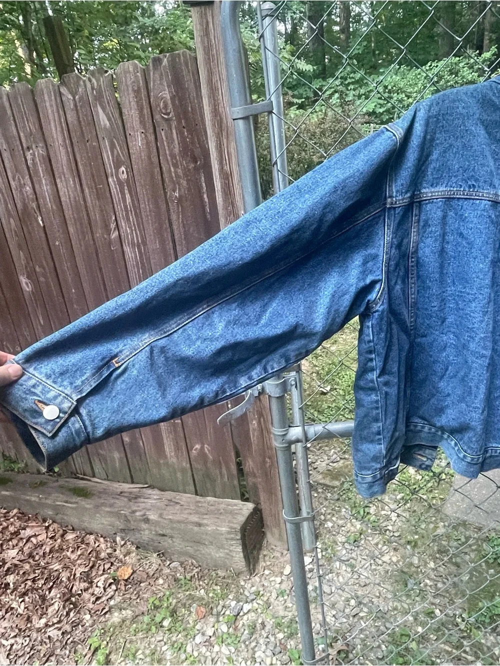 Vintage Woolrich Denim Blanket Lined Jacket Size Large